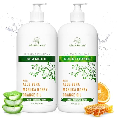 Eczema Psoriasis Anti-Dandruff & Seborrheic Dermatitis Shampoo Set for Dry, Itchy Scalp & Hair Treatment - For Men & Women