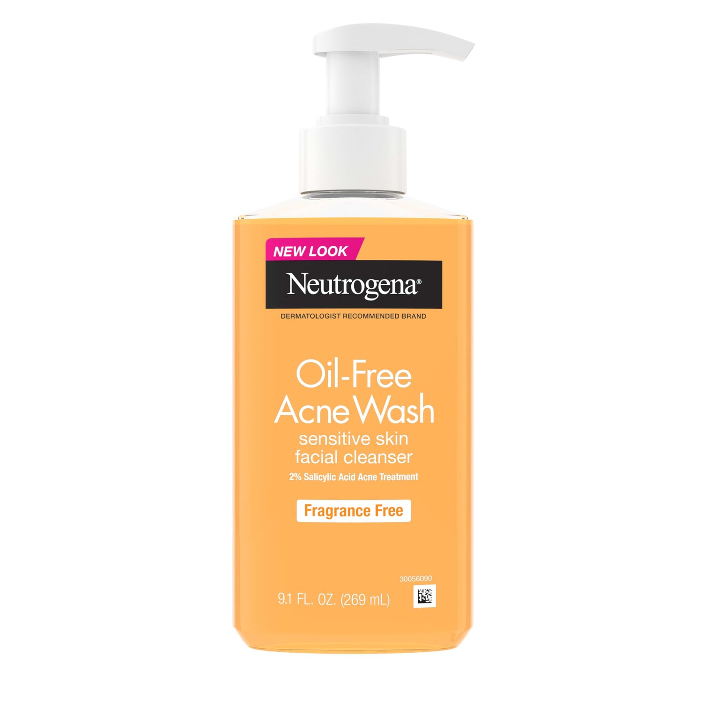 Neutrogena Oil-Free Acne Face Wash, Fragrance Free, Sensitive Skin Facial Cleanser with 2% Salicylic Acid Acne Treatment for Face, 9.1 Fl Oz Beauty and Personal Care Neutrogena Default Title