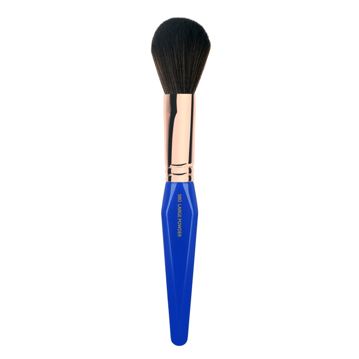 Bdellium Tools Professional Makeup Brush - Golden Triangle 980 Large Powder - With All Vegan and Soft Synthetic Fibers, For Airbrushed Finish (Blue