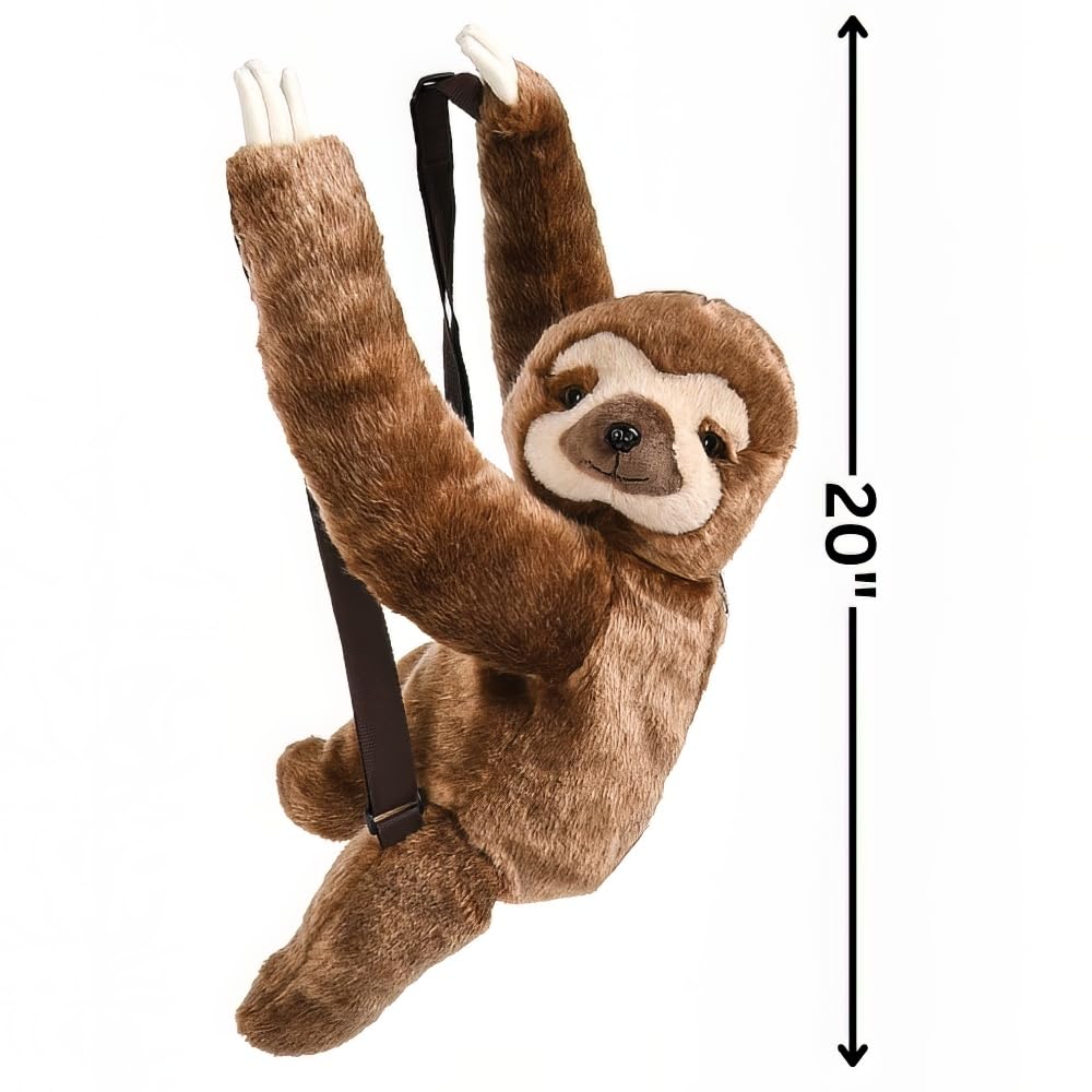 Plush Animal Childrens Travel and Adventure Backpack Bag - Sloth