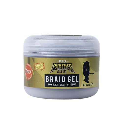Black Panther Elite Edge & Braid Control Pomade for Curly Hair, For Braids, Locs N Twists, Volumizing And Styling Hair Gel for Women, Strong Hold, All