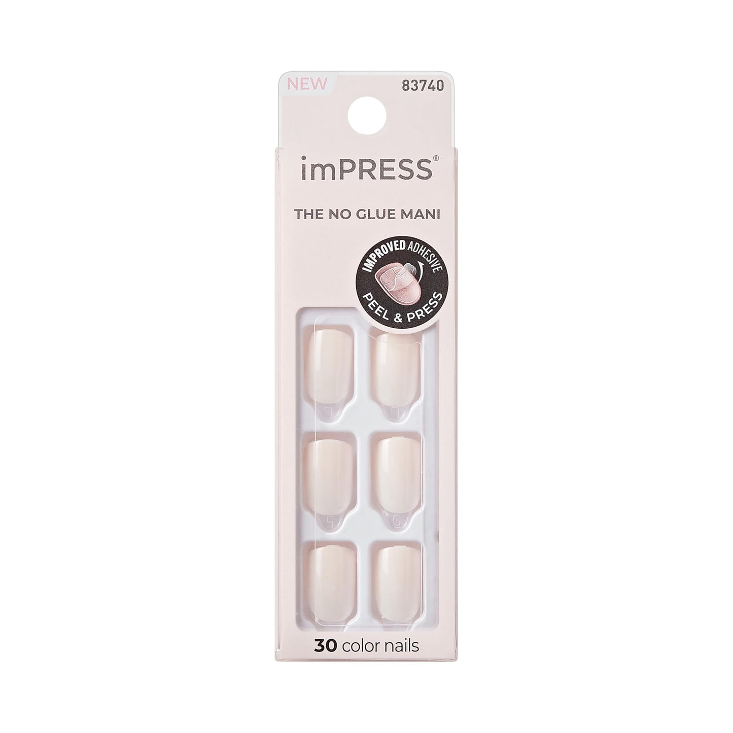 Kiss Impress No Glue Mani Press On Nails, Color, 'Point Pink', Pink, Short Size, Squoval Shape, Includes 30 Nails, Prep Pad, Instructions Sheet, 1 Beauty & Personal Care imPRESS
