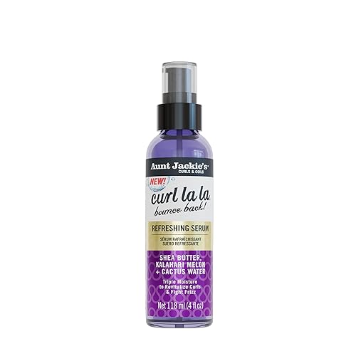 Aunt Jackie's Curls & Coils Curl La La Bounce Back Refreshing Serum, 4 fl oz - Triple Moisture to Revitalize Curls and Fight Frizz