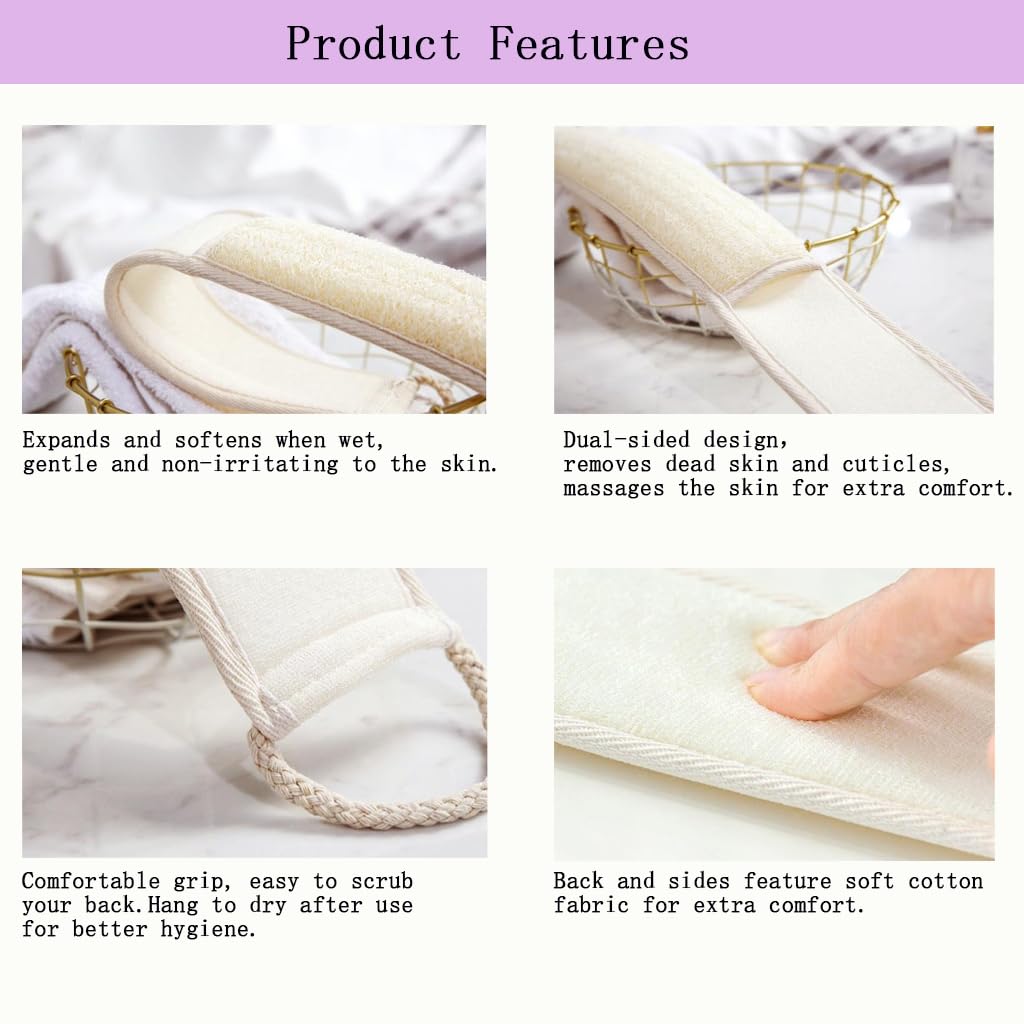 haikuluo Natural Loofah Back Scrubber,1 Pack Beauty and Personal Care haikuluo