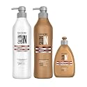 Salon In by Recamier | Hydra Repair Kit - Shampoo, Conditioner (33.8 fl oz Each) & Leave-In (10.1 fl oz) | Dry And Damaged Hair