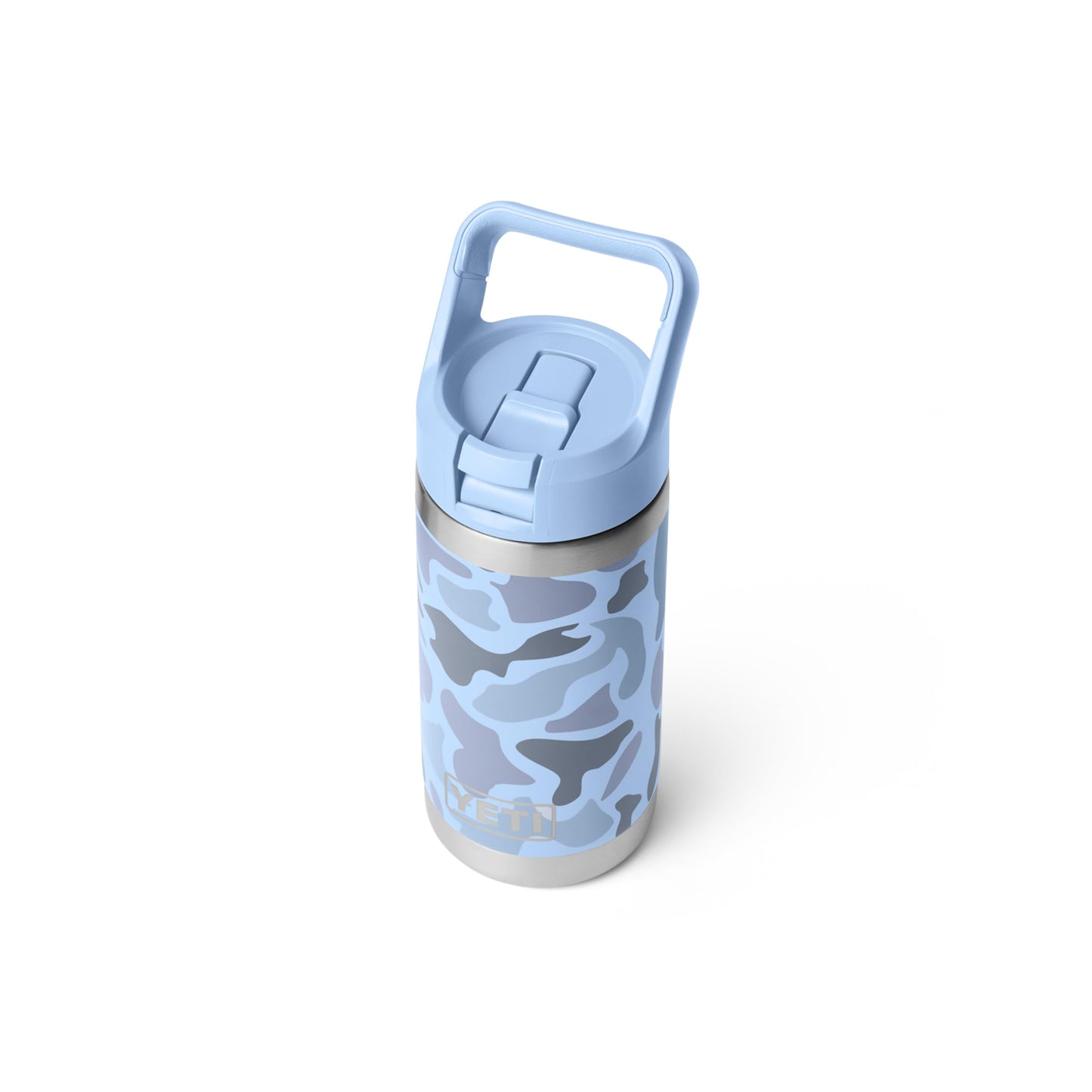YETI Rambler Jr. 12 oz Kids Bottle, with Straw Cap, Blue Camo
