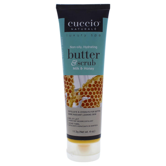 Cuccio Naturale Butter Scrub - Exfoliates And Hydrates - For Softer, Radiant Looking Skin - Infuses Moisture Into Dry Skin - Non-Oily 24 Hour