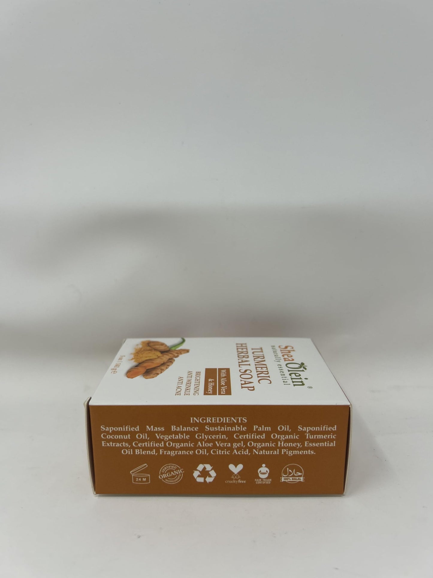 SheaOlein naturally essential TUMERIC HERBAL SOAP with Aloe Vera And Honey 5 Oz Bar 6 Count