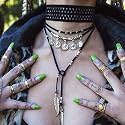 DoubleNine Boho Coin Choker Gypsy Gothic Necklace Suede Black Tribal Accessories for Women Girls
