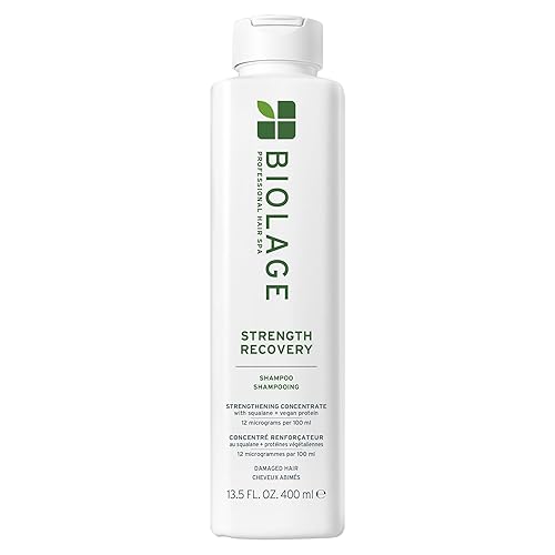 Biolage Strength Recovery Shampoo - Reduces Breakage & Detangles, Instantly Strengthens and Moisturizes, For Damaged Hair, With Olive Squalane & Vegan
