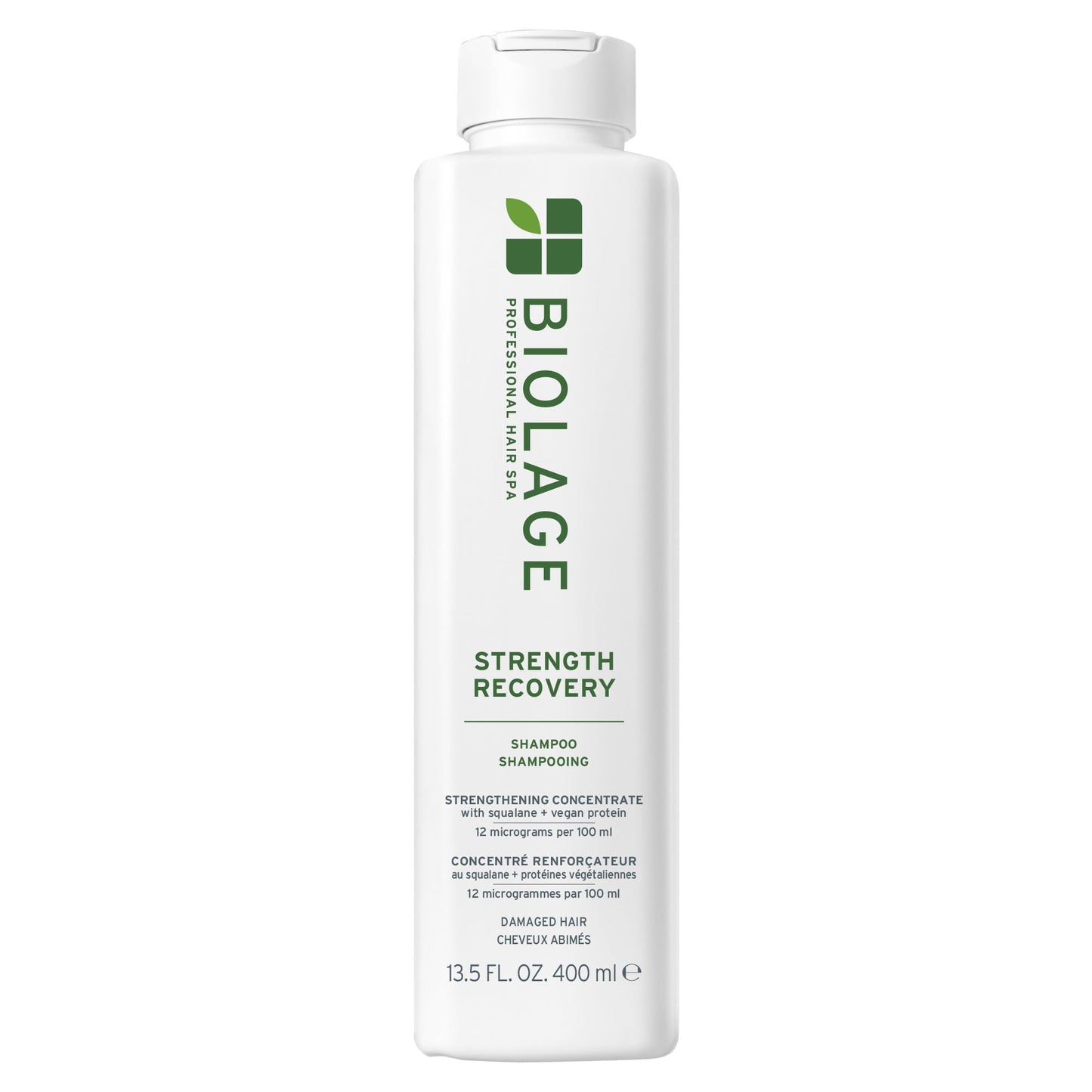 Biolage Strength Recovery Shampoo - Reduces Breakage & Detangles, Instantly Strengthens and Moisturizes, For Damaged Hair, With Olive Squalane & Vegan