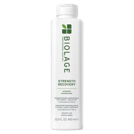 Biolage Strength Recovery Shampoo - Reduces Breakage & Detangles, Instantly Strengthens and Moisturizes, For Damaged Hair, With Olive Squalane & Vegan
