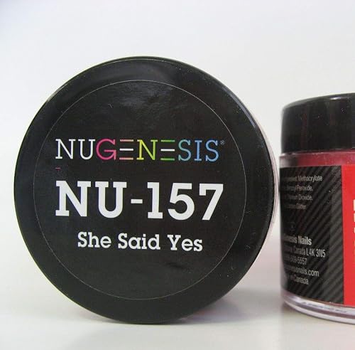 NuGenesis Nail Dipping Powder Color 1.5oz/43g Jar - (NU157 SHE SAID YES) Beauty & Personal Care Nugenesis