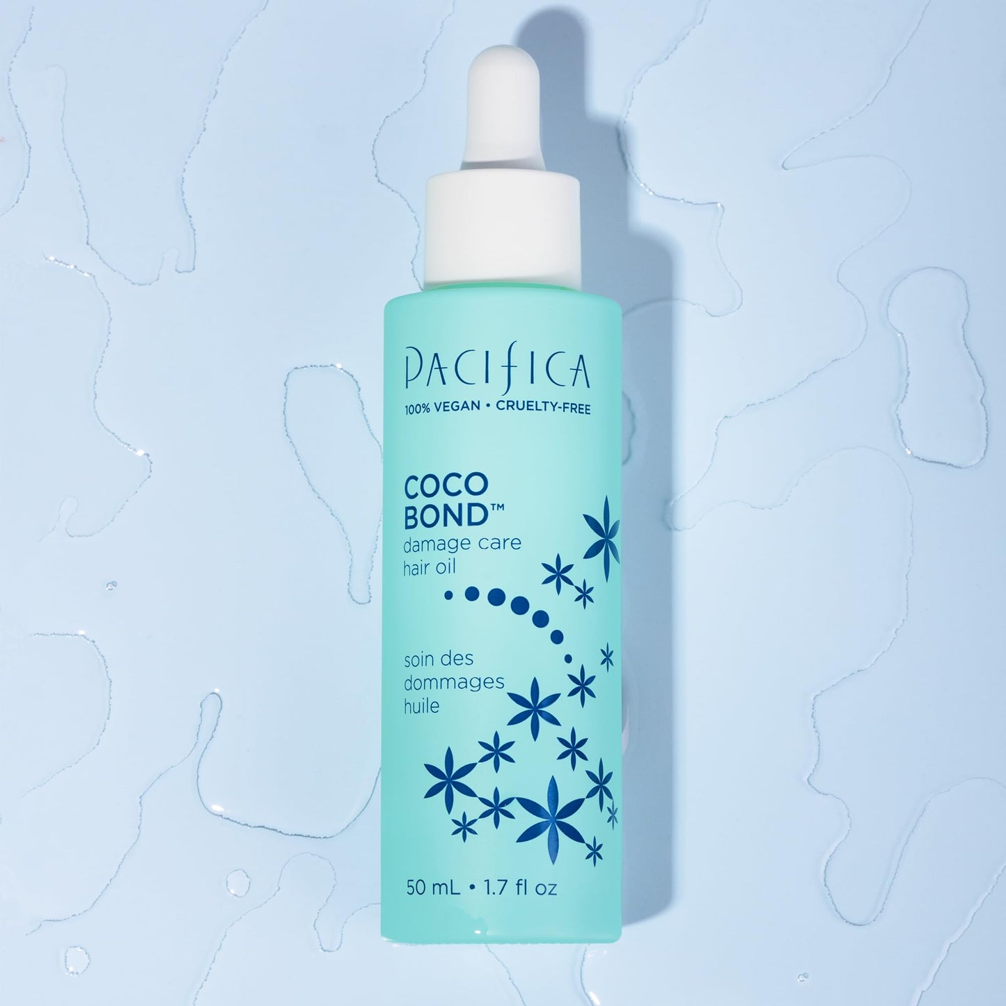 Pacifica Beauty, Coco Bond Hair Oil, Tame Flyaways, Overnight Treatment with Vitamins, Peptides, Moisturizing Repair for Glossy, Smooth