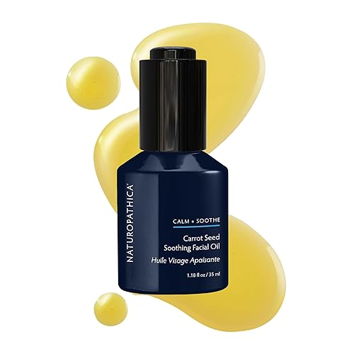 Naturopathica Carrot Seed Soothing Facial Oil, Rejuvenating Face Oil to Help Prevent Redness & Protect Skin, Hydrating Antioxidant Oil for Face, 1.18