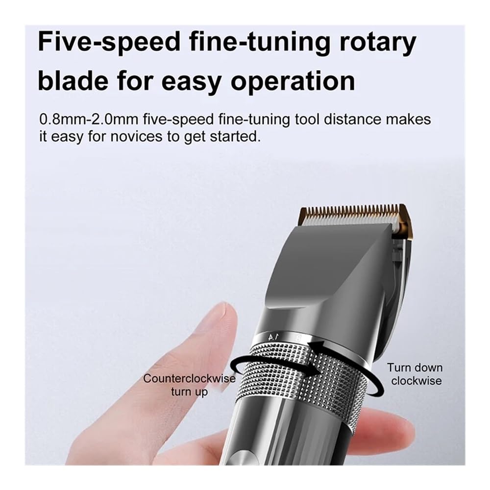 EWKYLSEM Electric Hair Clipper Professional Trimmer Household Waterproof LED Display Men USB Charging Haircut Tools Set(Black-Set1) Beauty and Personal Care EWKYLSEM