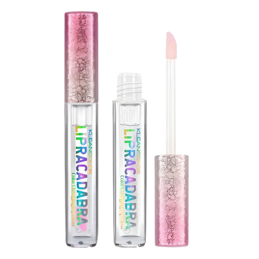 Kleancolor Lipracadabra Color Changing Lip Gloss 2 Pack - pH Activated Clear Gloss Reveals a Custom Pink Tint - Lightweight, Non-Sticky Shine - Candy Beauty & Personal Care Kleancolor