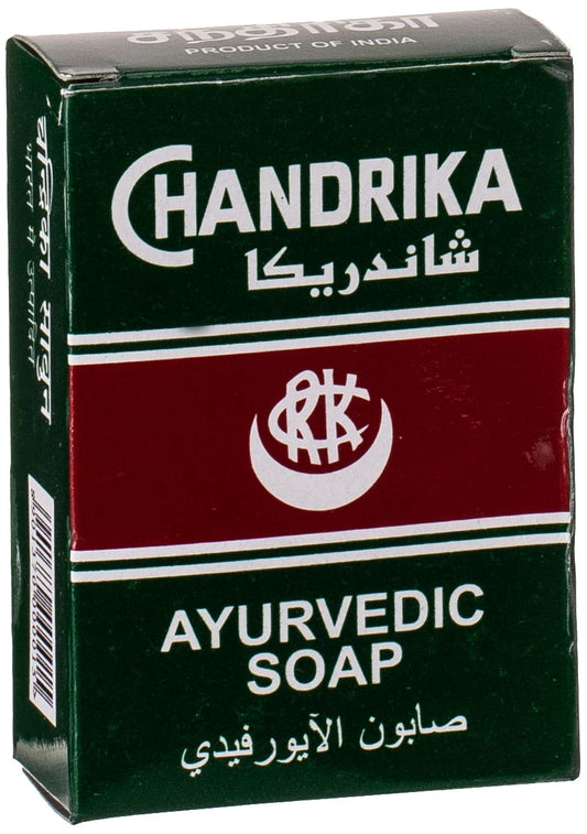 Chandrika Ayurvedic Soap | Organic Bar with Vegetable Oil | 100% Natural Bar for Men and Women | Vegan for All Skin Types | Handmade | Herbal Body Beauty & Personal Care Chandrika