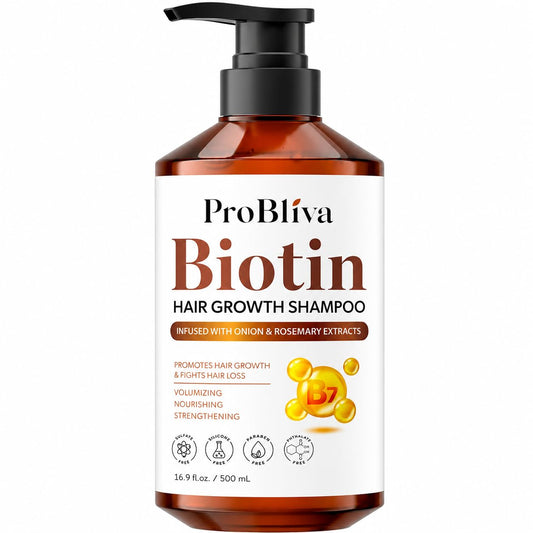 Biotin Hair Growth Shampoo for Thinning Hair in Adults 30+ - Strengthening Formula with Biotin & Rosemary - Reduces Shedding, Supports Fuller