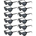Retro Women's Cat Eye Vintage Sunglasses UV Protection Black Frame Smoke Lens Brand OWL 12 PCS