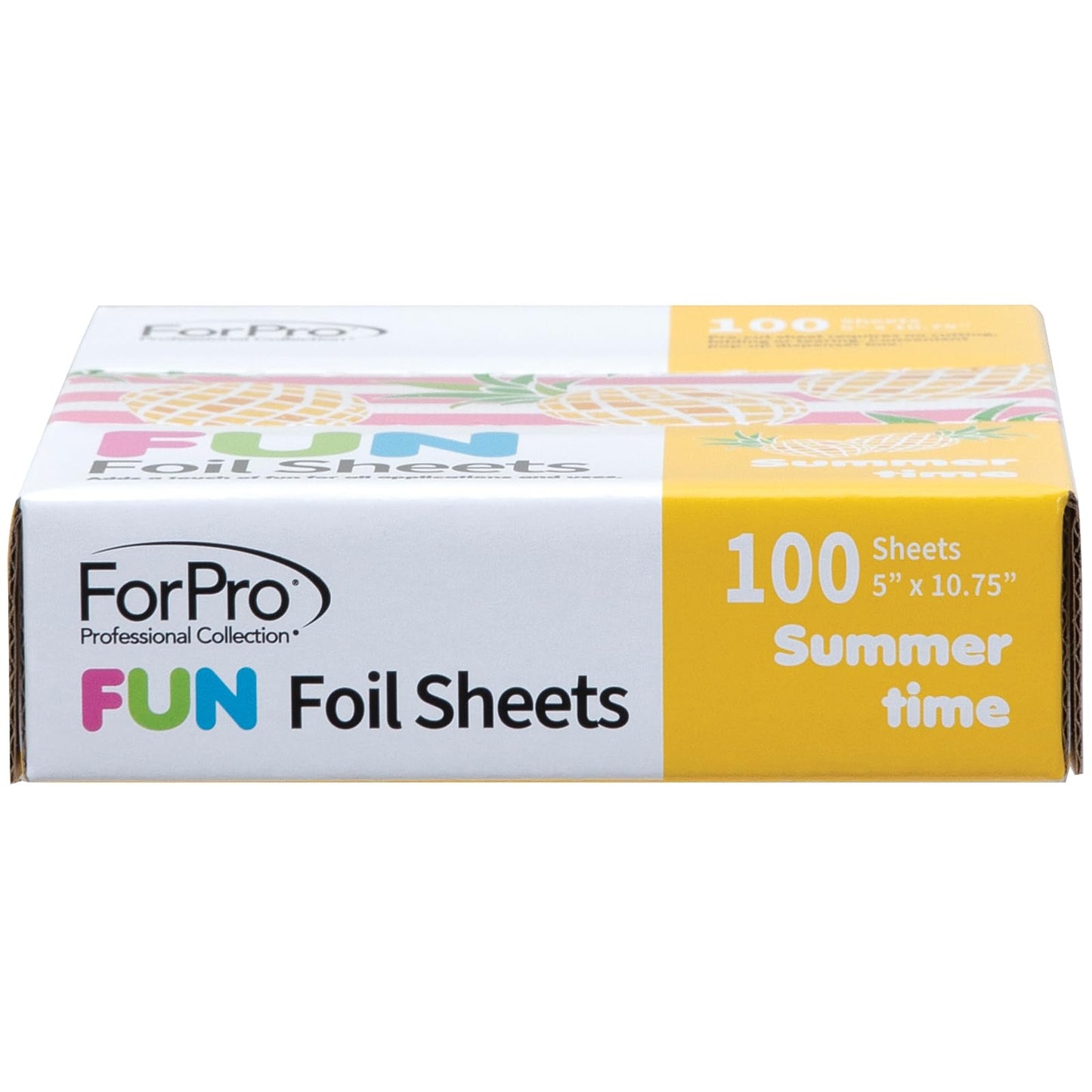 ForPro FUN Summertime 5" Foil Sheets, Aluminum Hair Foils for Color Application and Highlighting Services, Food Safe, Pop-Up Dispenser, 5” W x 10.75”