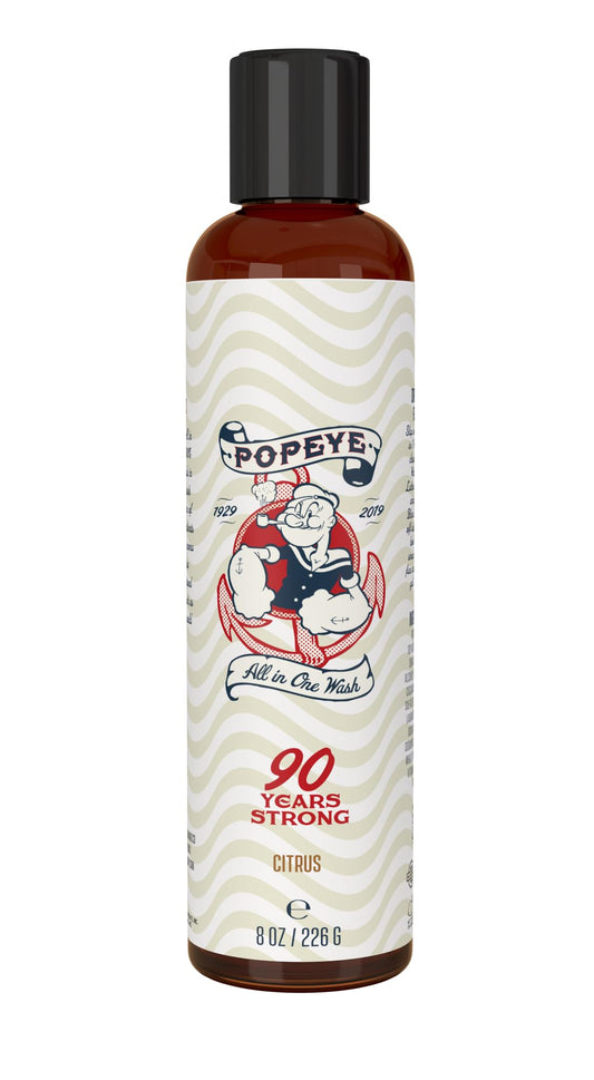 Popeye Shaving Co 3-in-1 Natural Beard Wash and Conditioner for Men, Cruelty Free and Nourishing Beard Shampoo, Best for Maintaining and Conditioning Beauty and Personal Care Razor MD
