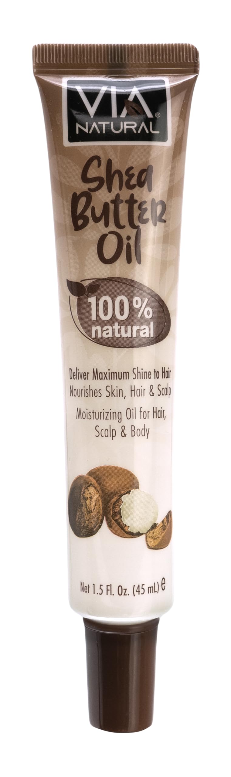 Via Natural 100% Natural Shea Butter Oil 1.5 Fl Oz (Pack of 1)
