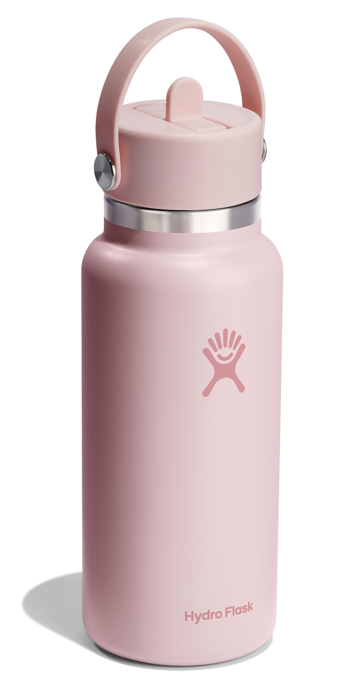 Hydro Flask Water Bottle - Insulated Stainless Steel - Wide Mouth Flex Straw Lid, Non Spill, Leakproof and Refillable in 32 Oz Tonal Trillium