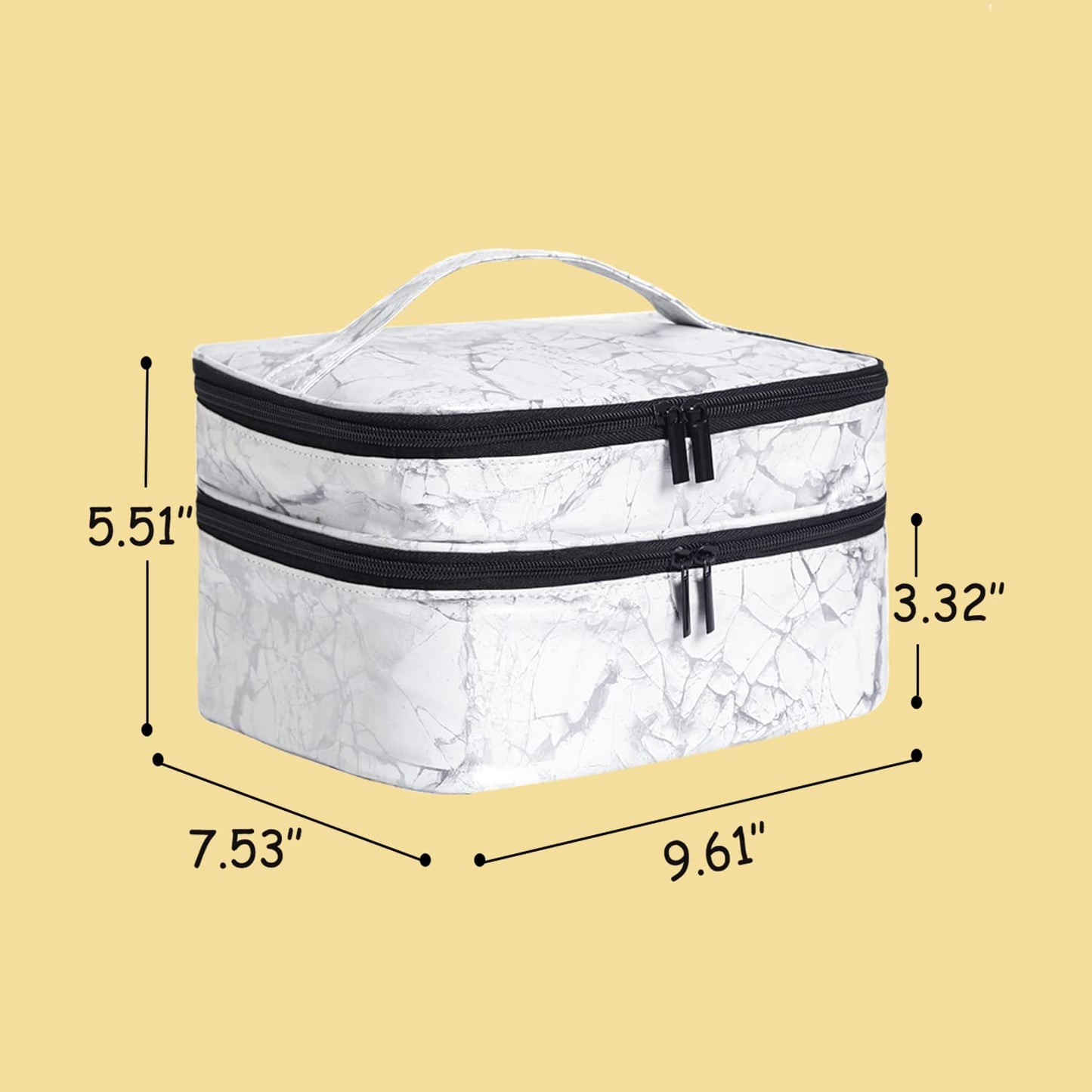 ZFZGFRCS Nail Polish Organizer- Holds 30 Bottles Nail Supply Organizers and Storage Double-layer Nail Bag Organizer Case Nail varnish Organizer Nail