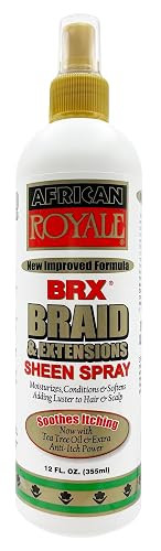 African Royale BRX Braid and Extensions Sheen Spray, 12 oz (Pack of 12)