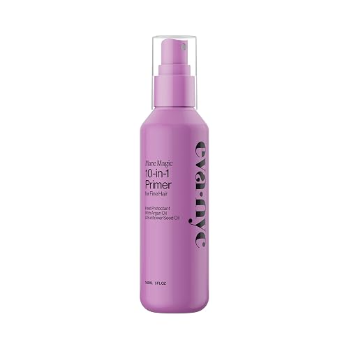 Eva NYC Mane Magic 10-in-1 Hair Primer for Fine Hair: Heat Protectant, Strengthening & Nourishing Styling Product With Sunflower Seed & Argan Oil, 5.4