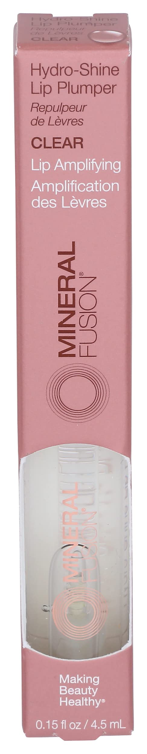 Mineral Fusion Hydro-Shine Lip Gloss Plumper, Clear, 0.15 Ounce