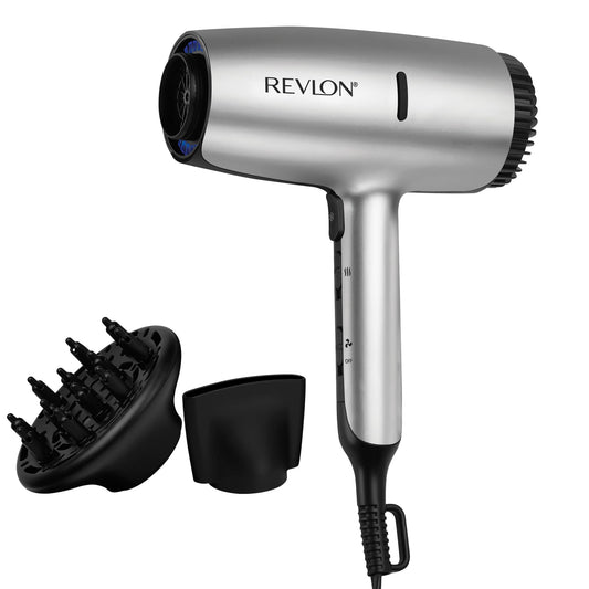 REVLON Dry Max Hair Dryer with Diffuser for Natural Curls| Prevents Frizz, Speeds Drying Time, and Reduces Damage, Plus Concentrator for Precise