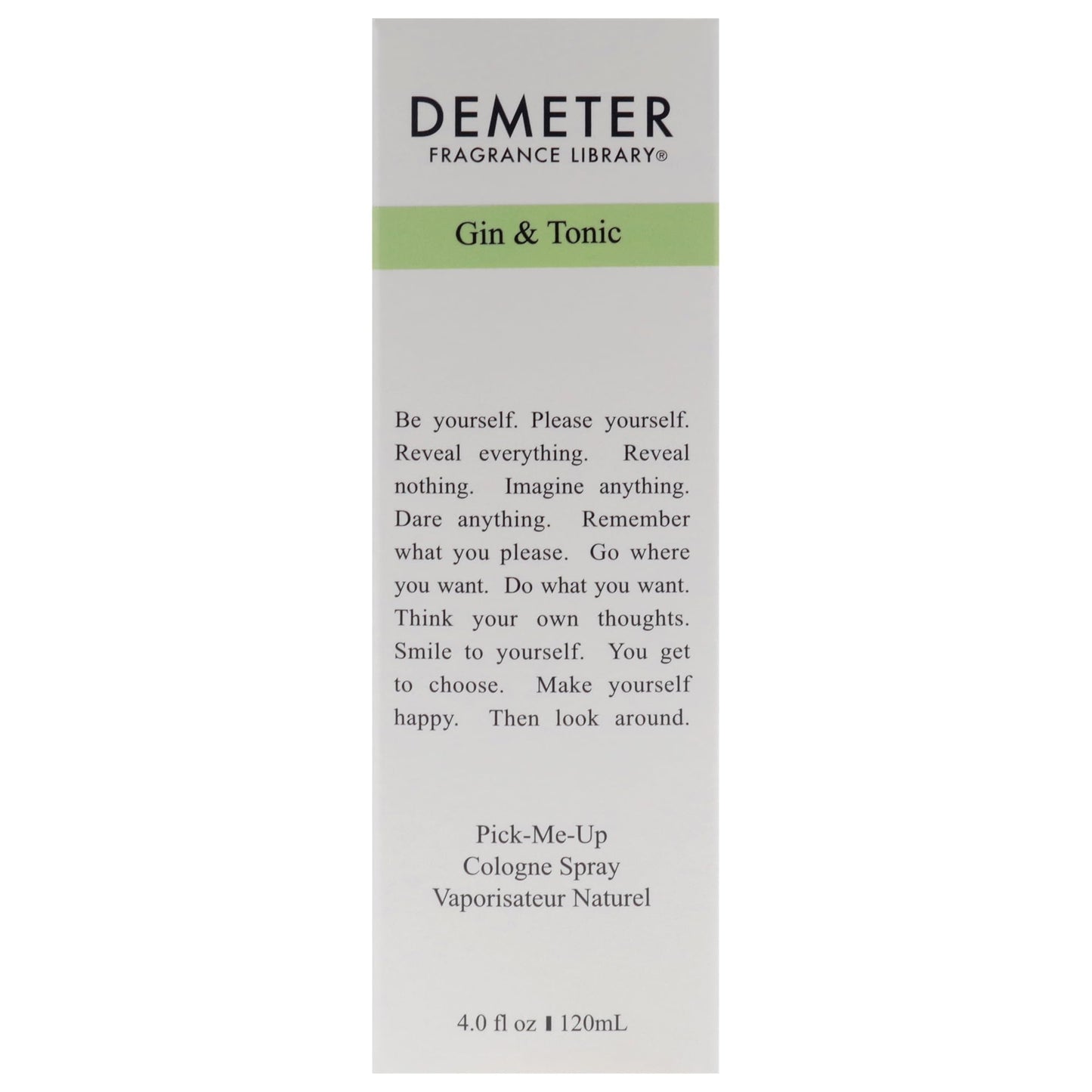 Gin & Tonic By Demeter For Women. Pick-me Up Cologne Spray 4.0 Oz