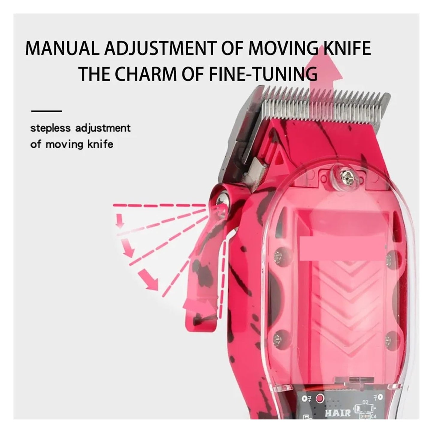 Razors Hair Clippers Professional Transparent Electric Hair Trimmers for Men Adults Kids Cordless Rechargeable Hair Cutter Machine USB(Red) Beauty and Personal Care EWKYLSEM