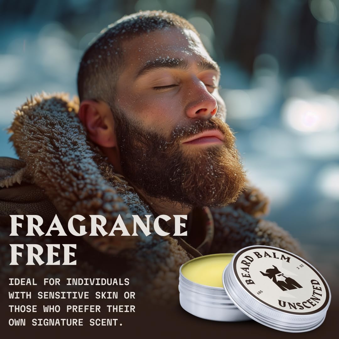Striking Viking Beard Balm for Men - Leave in Beard Conditioner - Styling Balm Made with Naturally Derived Beard Butter, Argan & Jojoba Oils (2 Ounce