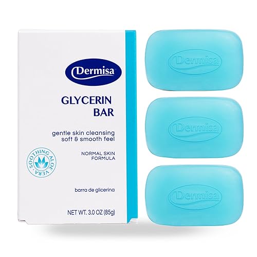 Dermisa Glycerin Bar with Aloe Vera | Helps to Gently Cleanse All Skin Types, Sensitive and Oily Skin | Contains Aloe Vera | NO PARABENS, NO SULFATES