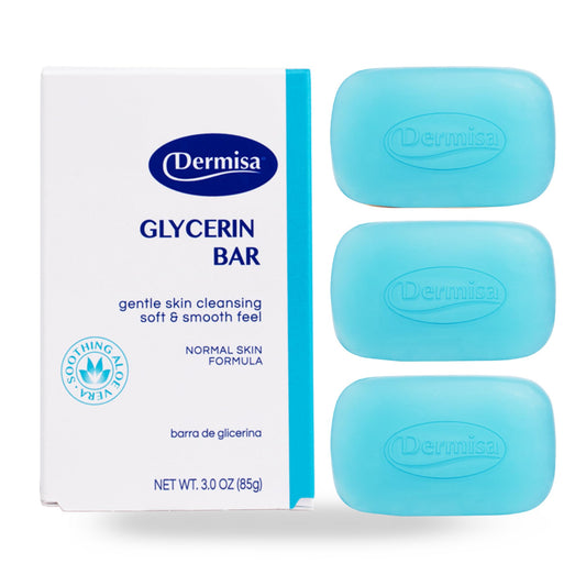 Dermisa Glycerin Bar with Aloe Vera | Helps to Gently Cleanse All Skin Types, Sensitive and Oily Skin | Contains Aloe Vera | NO PARABENS, NO SULFATES