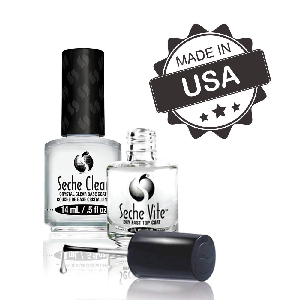 Seche Clear Vite, Base Coat and Top Coat for Nail Polish Beauty & Personal Care Seche