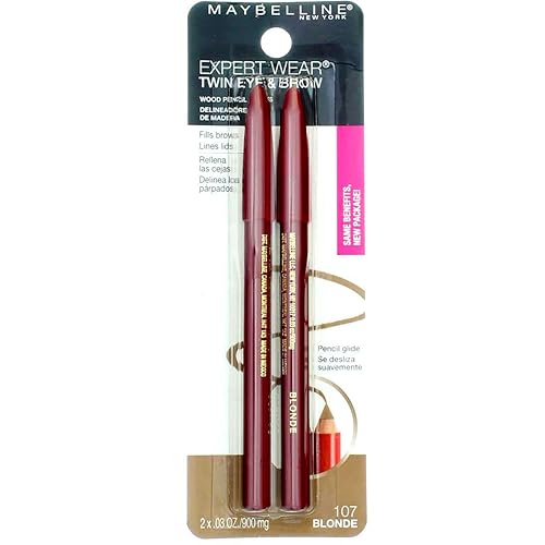 Maybelline Expert Eyes Brow And Eye Pencil, Blonde [107], 0.03 oz ( Pack of 4)