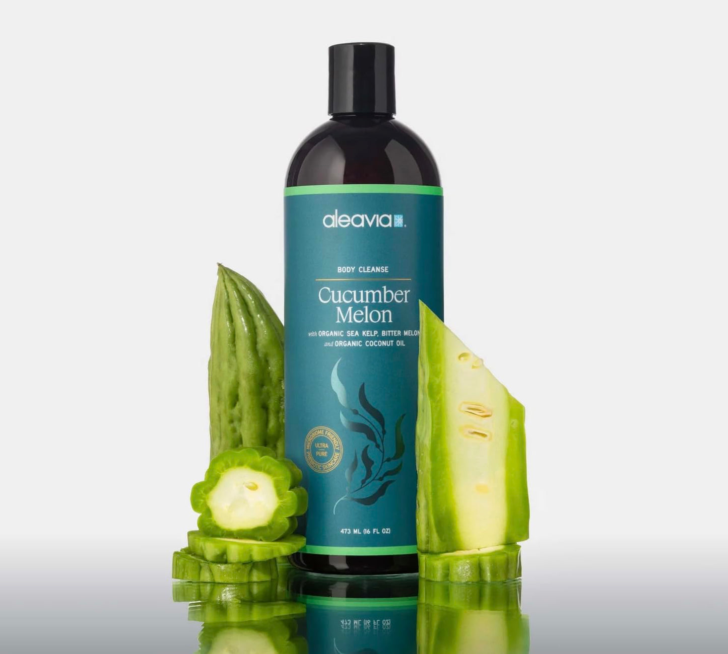 Aleavia Body Cleanse - Organic & All-Natural Prebiotic Body Wash with Organic Cucumber and Bitter Melon - Nourish Your Skin Microbiome - 16 Oz Beauty & Personal Care Aleavia