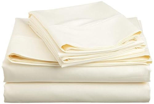 Heavy Quality Hotel Collection Egyptian Cotton Sheets- Super Soft 700 Thread Count 4-PCs Sheet Set Fits 7-9" Inch Deep Pocket, Solid Pattern (Queen