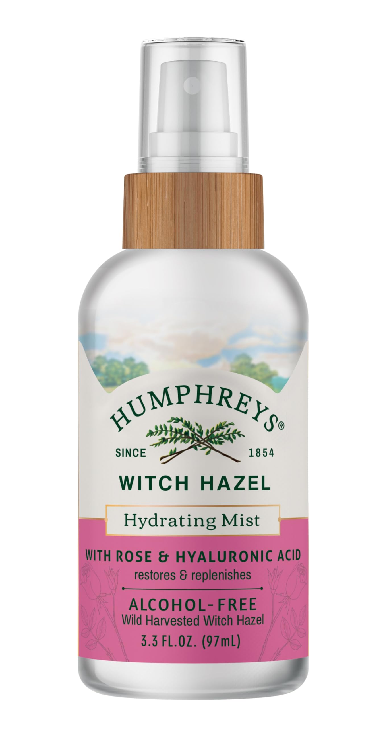 Humphreys Witch Hazel Hydrating Toner Mist Spray | Balancing & Hydrating Facial Toner | Alcohol-Free | Wild Harvested Witch Hazel | Soothing Rose