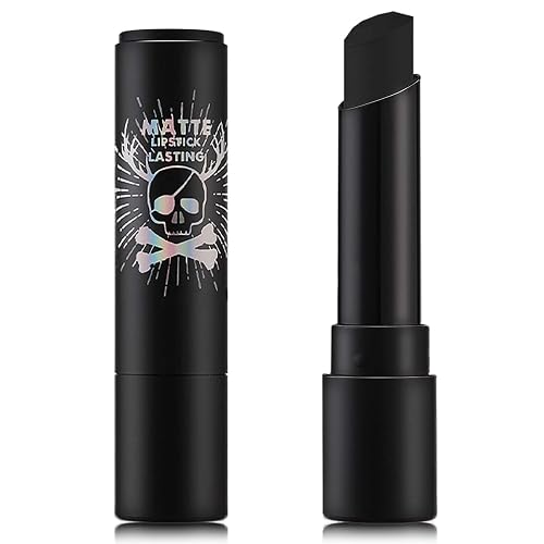 Fusang Black Stick, High Pigmented Long-Lasting Matte Lipstick, Waterproof Body Paint for Halloween, Cosplay, Zombie Makeup