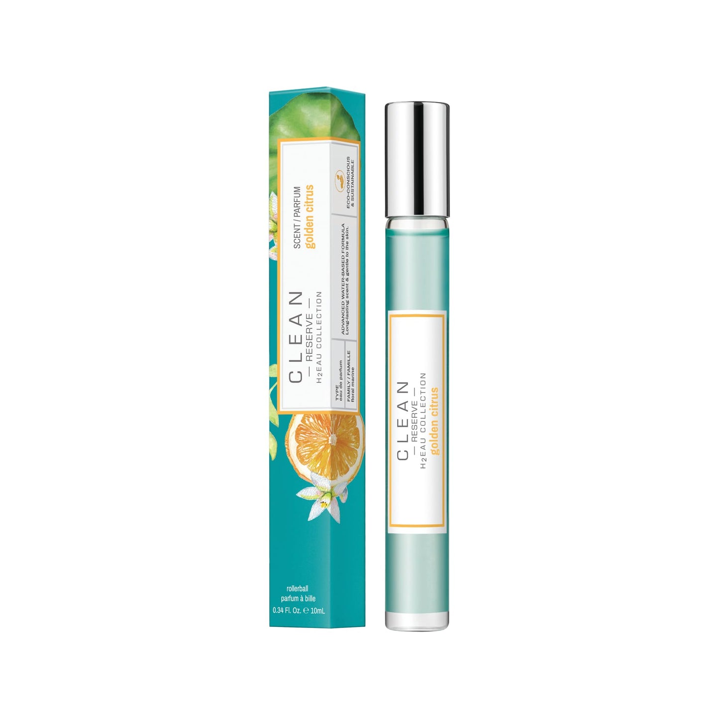 CLEAN H2EAU Golden Citrus 0.34 Fl Oz