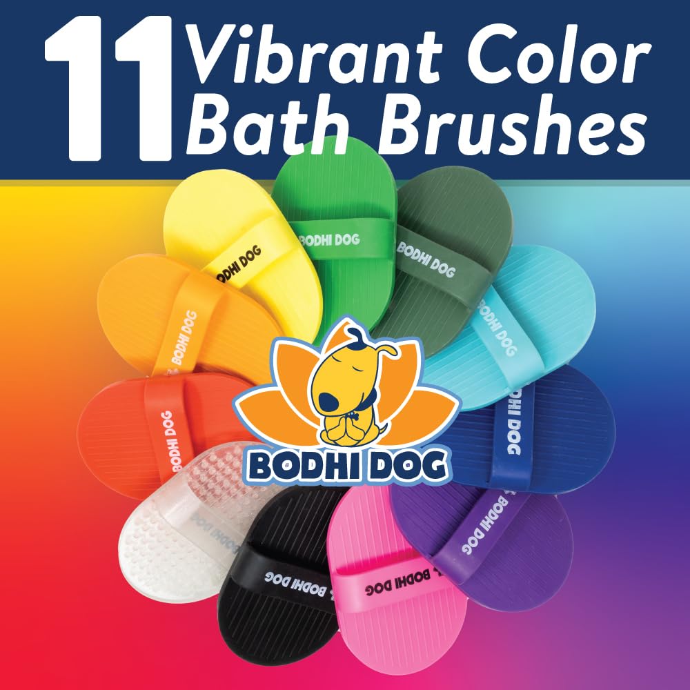 Bodhi Dog Shampoo Brush – Premium Grooming & Bath Scrubber for Cats & Dogs, Long & Short Hair, Bathing & Massage Tool, Blue (1 Pack)