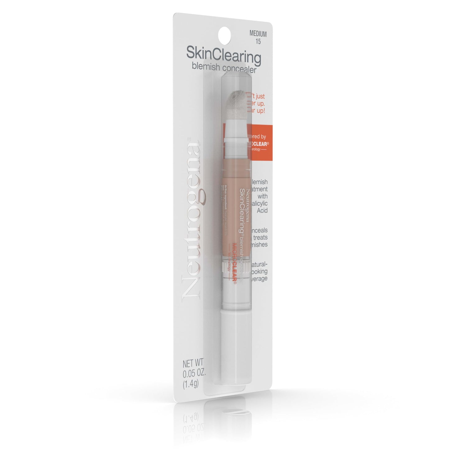 Neutrogena SkinClearing Blemish Concealer Face Makeup with Salicylic Acid Acne Medicine, Non-Comedogenic and Oil-Free Concealer Helps Cover, Treat