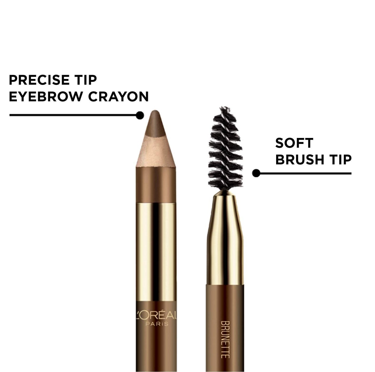 L'Oréal Paris Brow Stylist Designer Brow Pencil, Dark Brunette, 0.045 oz.