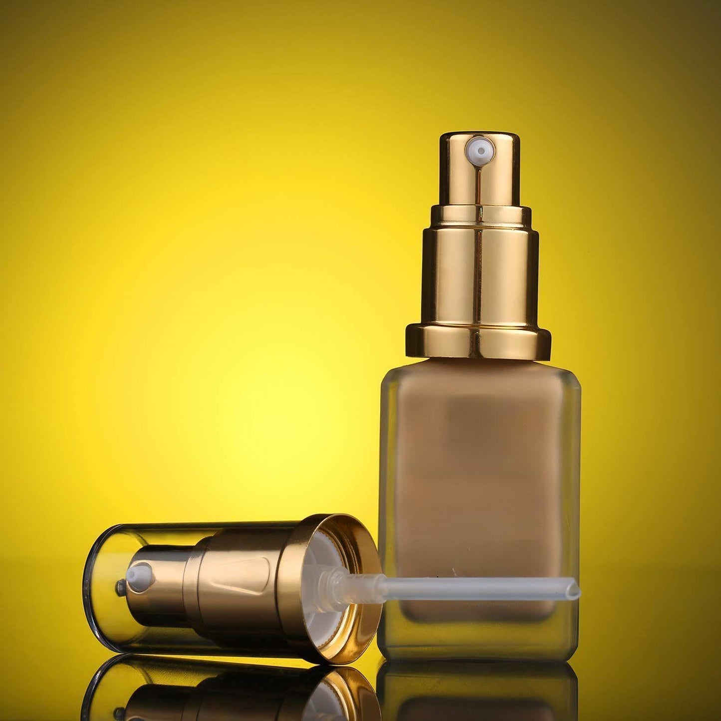 4 Pieces Replacement Foundation Pumps for Double Wear Foundation, Gold