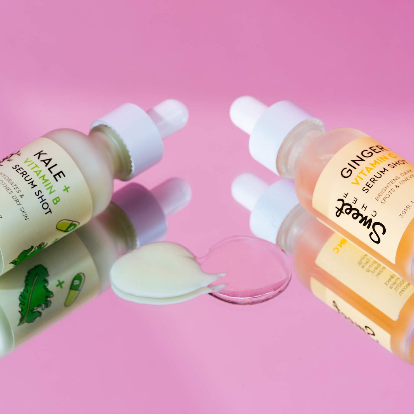 Sweet Chef Kale + Vitamin B Serum Shot - Hydrating Antioxidant-Rich Facial Serum with Vitamin B + Aloe Vera for Moisturizing + Soothes Dry Skin for a